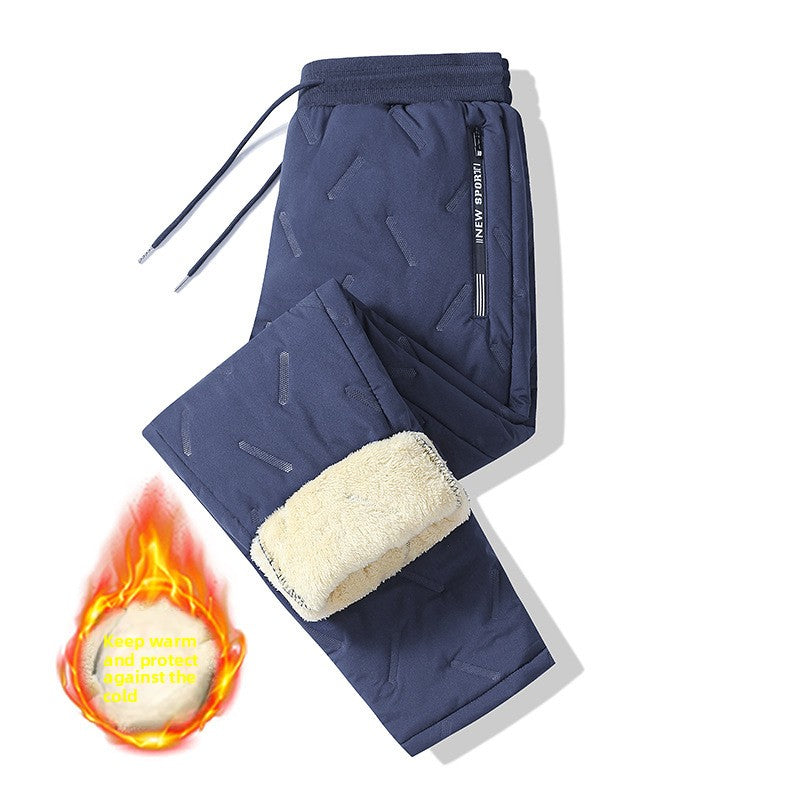 Large-size Casual Loose Fleece-lined Thickened Running Pants