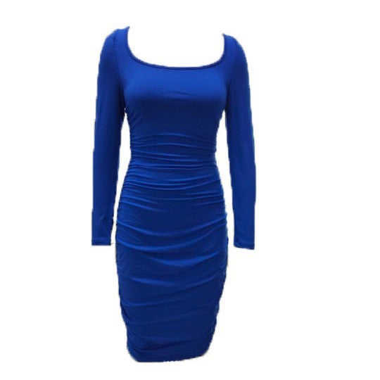 Square Neck Bodycon Dress with Slim Fit