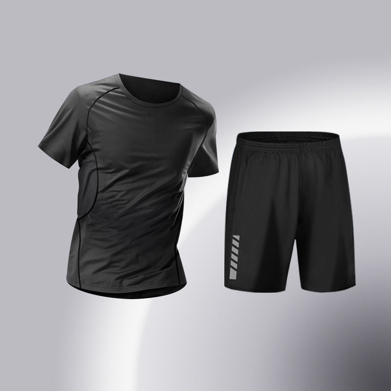 Men's Quick-Dry High-Elasticity 5-Piece Training Tracksuit Set