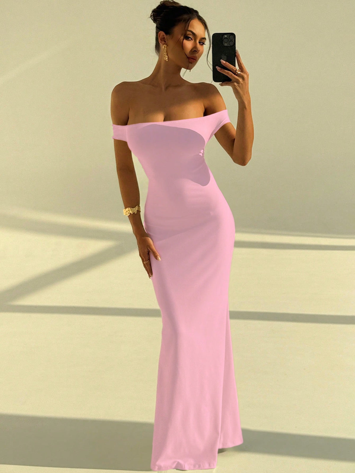 Sleeveless One-Shoulder Backless Slim Fit Long Dress