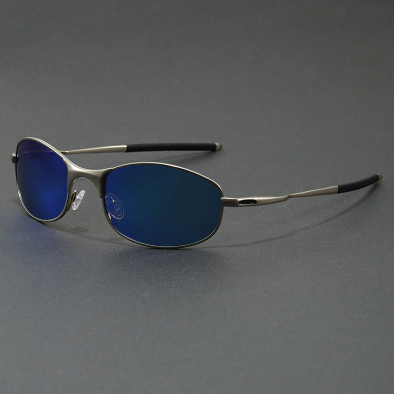 Retro Polarized Sunglasses for Men and Women UV400 Protection Metal Frame for Driving Fishing Cycling