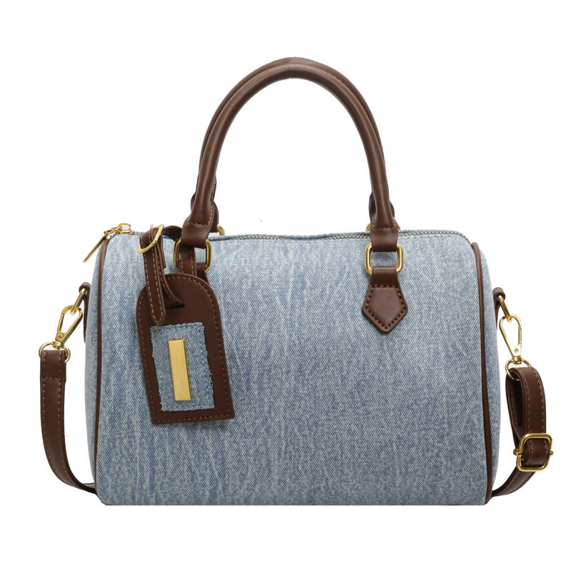 Denim Pillow Bag for Women Retro Shoulder Crossbody Bag