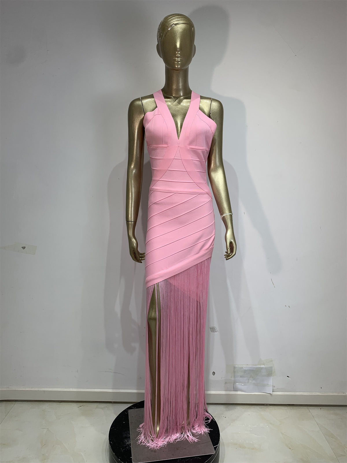 Bandage Tassel Long Dress