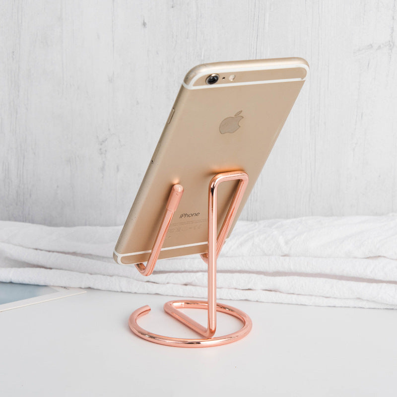 Popular Iron Mobile Phone Holder Lazy Desktop Metal Holder Dual-Purpose Creative Business Card Holder Factory Spot Wholesale