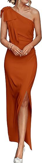 One Shoulder Evening Banquet Dress