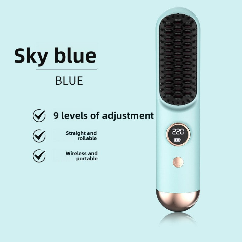LCD Wireless Hair Straightening Comb