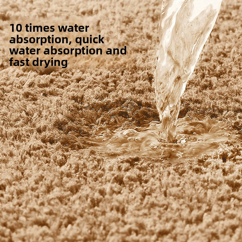 Absorbent Anti-Slip Plush Bath Mat