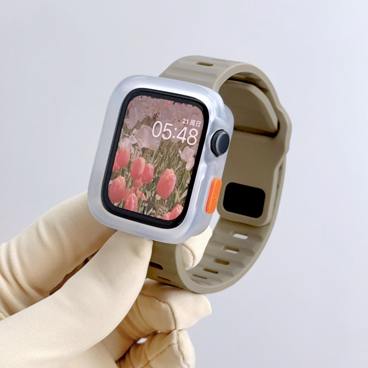 Apple Watch Silicone Strap and Protective Case
