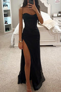 Sling Neck A-Line Long Dress