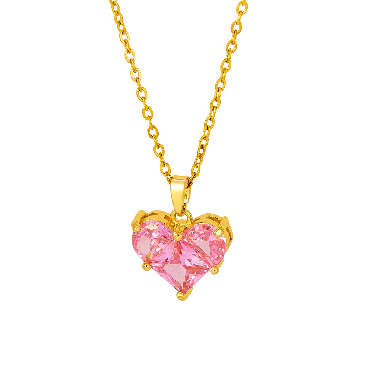 Heart Shape Zircon Necklace