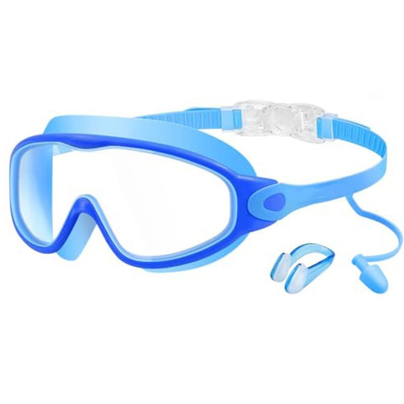 Childrens Anti-Fog Swimming Goggles with Nose Cover