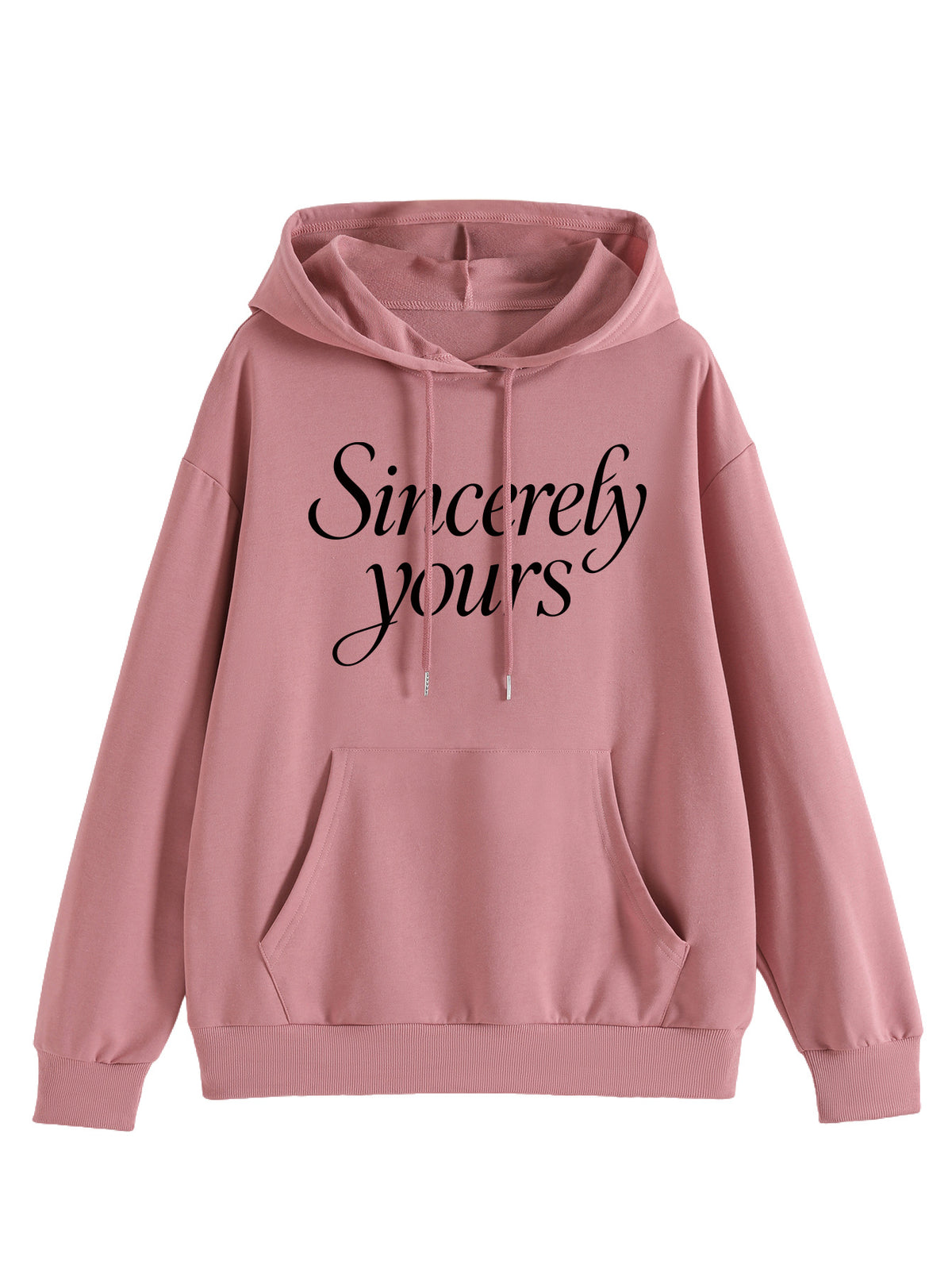 Womens Pure Cotton Loose Fit Printed Hooded Sweatshirt