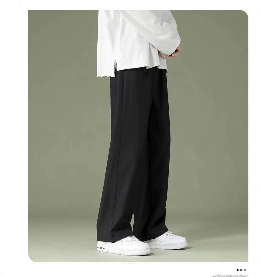 Ice Silk Straight-Leg Pants for Men