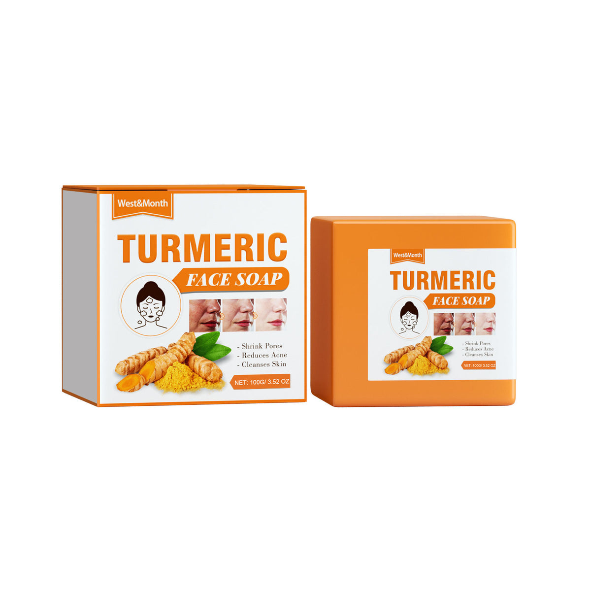 West & Month Turmeric Face Wash Soap