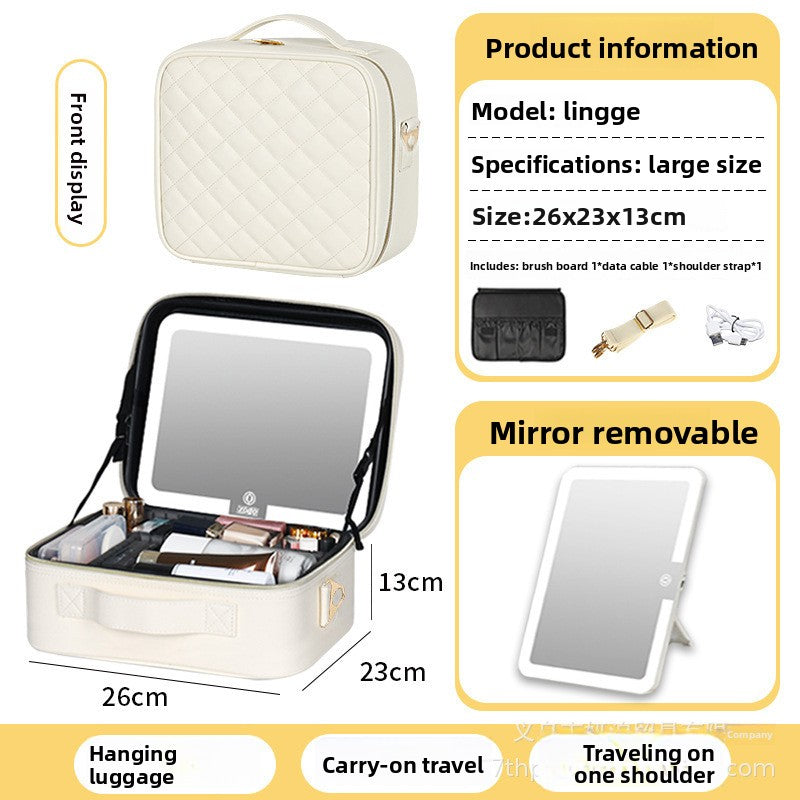 Cosmetic Organizer with LED Mirror