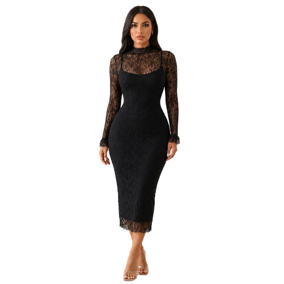 Lace Bodycon Dress Set