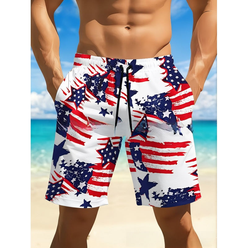 Mens Loose Breathable Beach Shorts