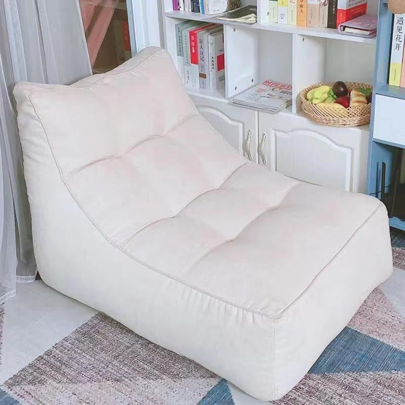 Single Leisure Chair Floor Lounge Bean Bag Tatami Lazy Sofa with Footrest