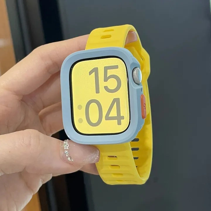 Apple Watch Silicone Strap and Protective Case