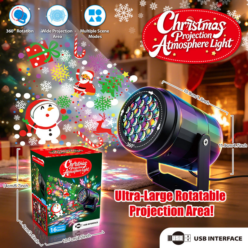 Colorful Rotating Holiday Projection Light