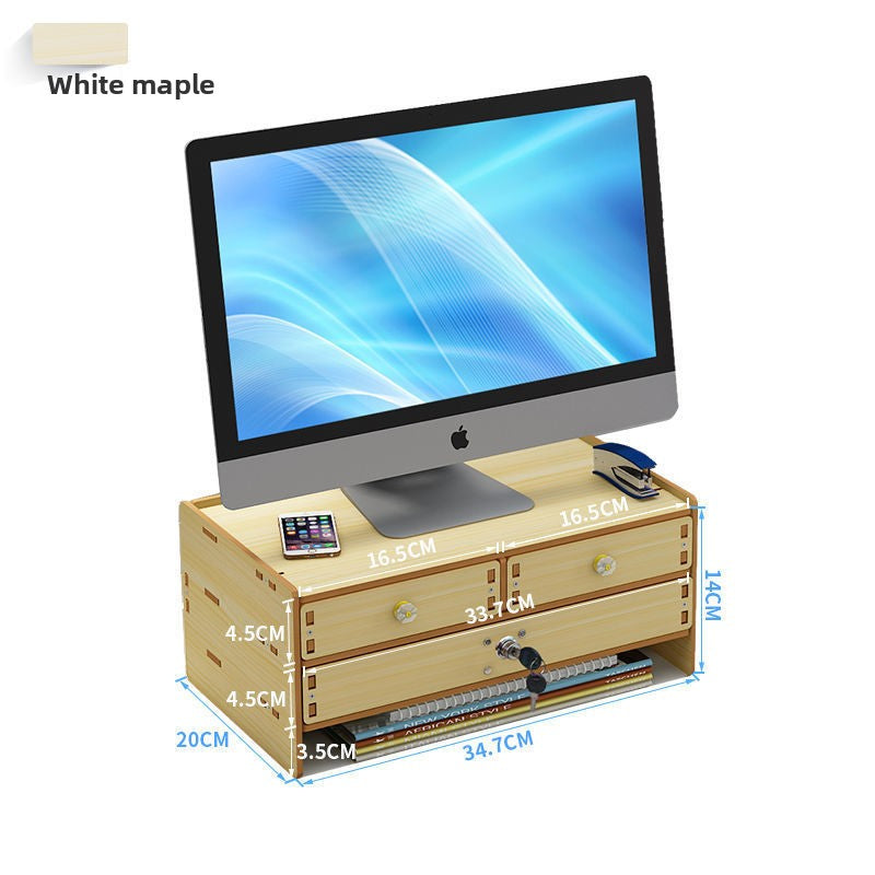 Ergonomic Desktop Rack with Storage Drawers