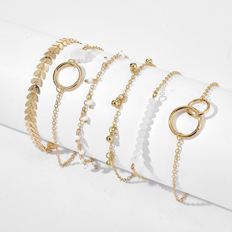 Vintage Layered Floral Bracelet Set