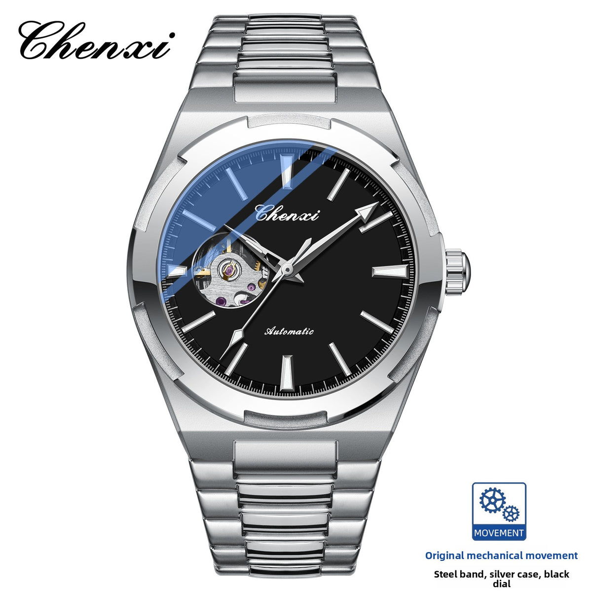 Automatic Mechanical Watch for Men with Luminous Display