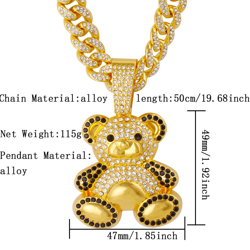 Cuban chain necklace pendant