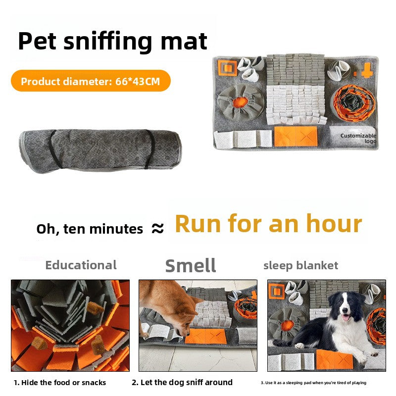 Interactive Dog Snuffle Mat for Slow Feeding and Puzzle Training