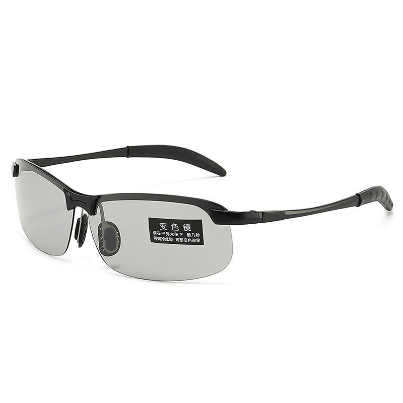 Polarized Photochromic Half Frame Sunglasses