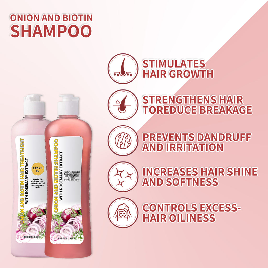 Onion Biotin Shampoo and Hair Care Set