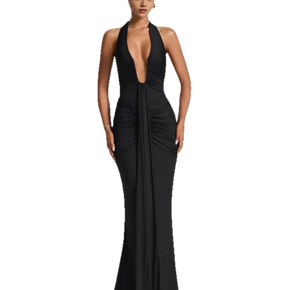 Women's Halter Neck Bodycon Long Dress