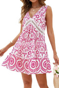 Elegant Printed Sleeveless Dress