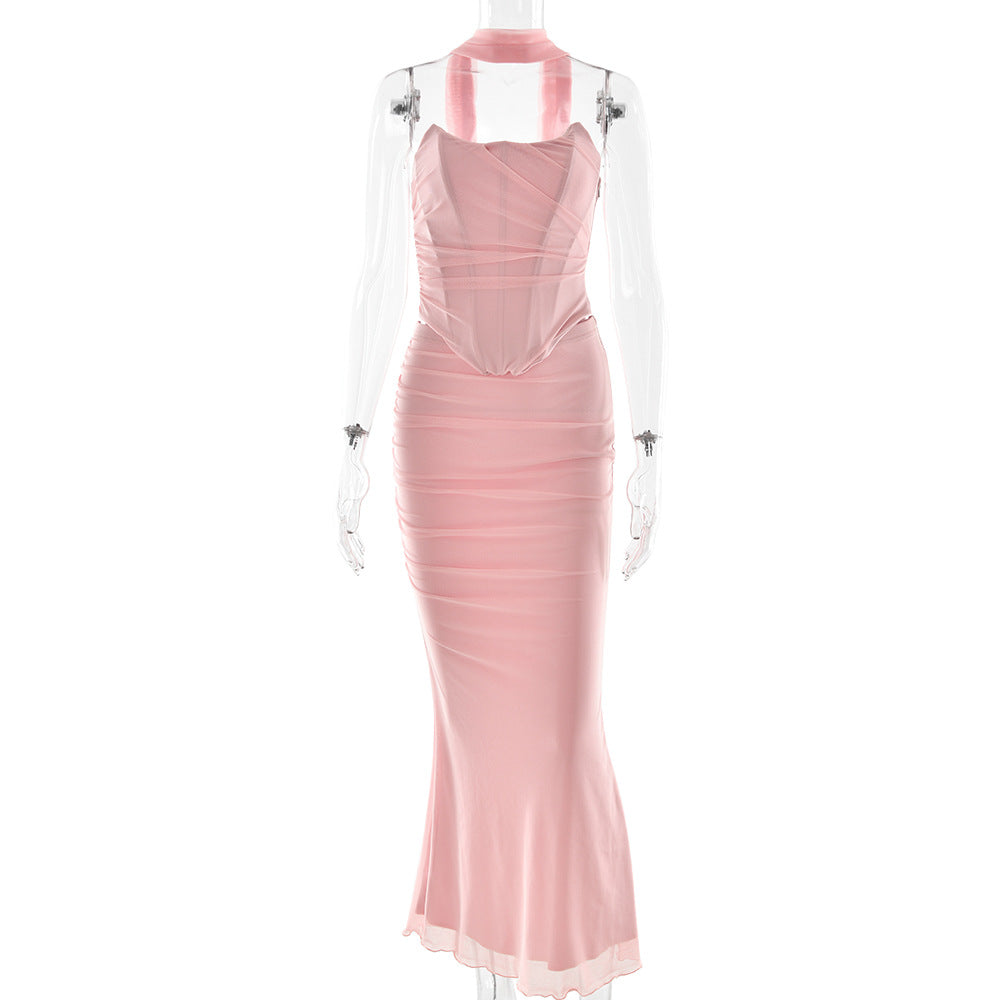 strapless long dress