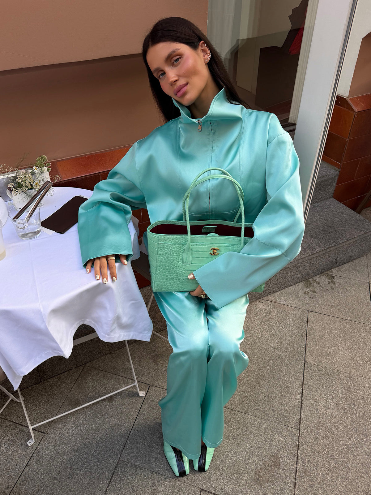 Women's Satin Two-Piece Set