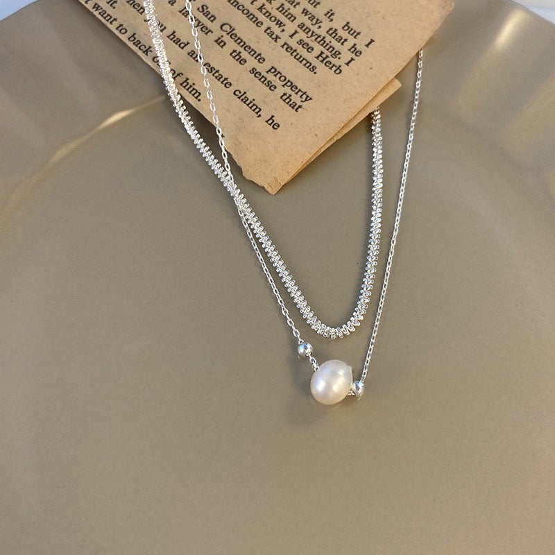 Double Layer Stacked Pearl Necklace