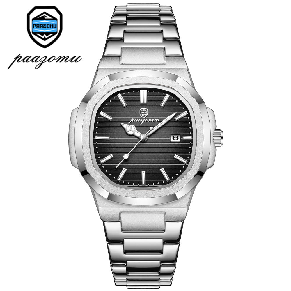 Men's quartz stainless steel watch