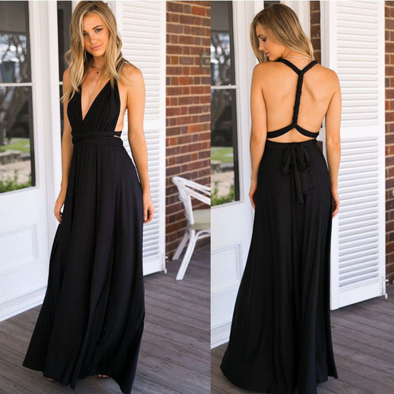 Womens Bandage Backless Bodycon Maxi Dress