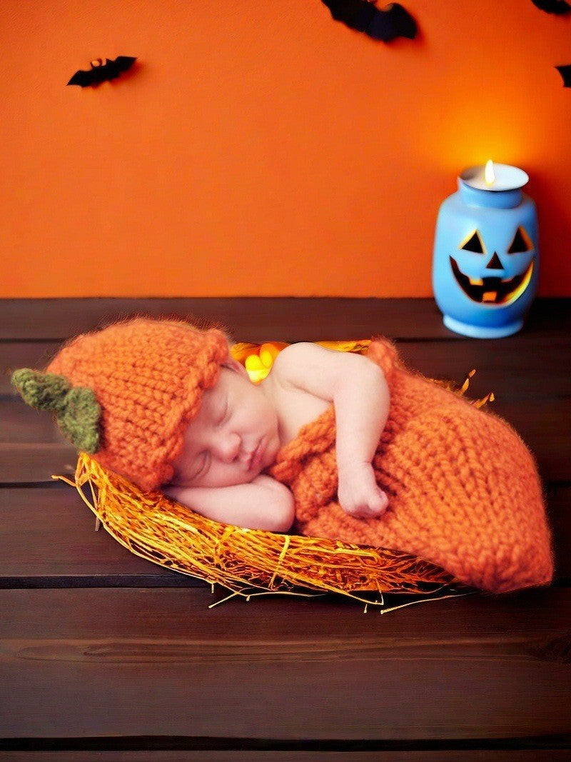 Baby Photo Cute Pumpkin Style Clothing Sleeping Bag Children Photo Clothes