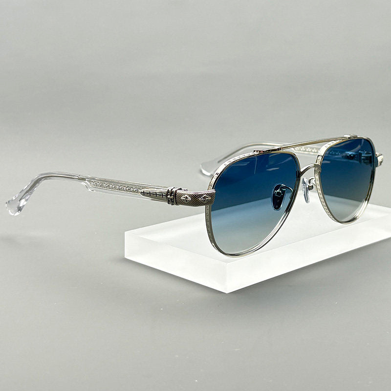Pilot-Style Oversized Sunglasses