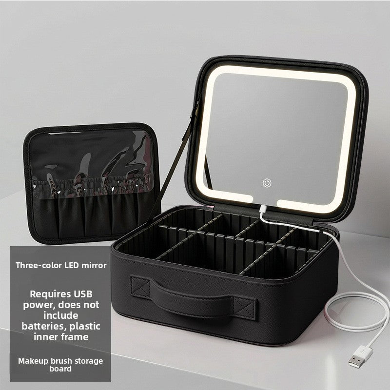 LED Lighted Makeup Bag with Mirror