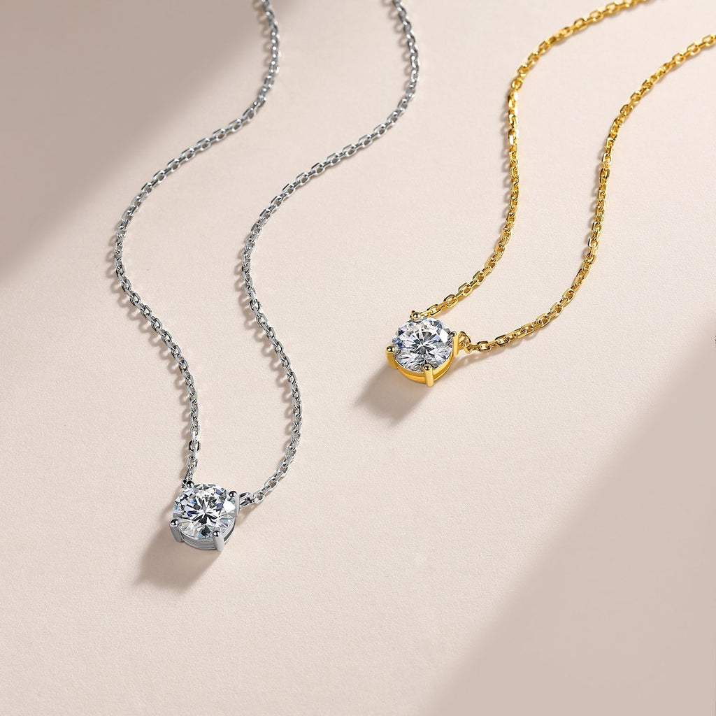 Sterling Silver Moissanite Pendant Necklace