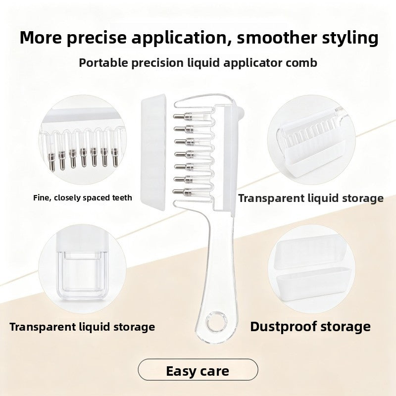 Roller Ball Scalp Liquid Guide Comb with Dropper for Hair Care