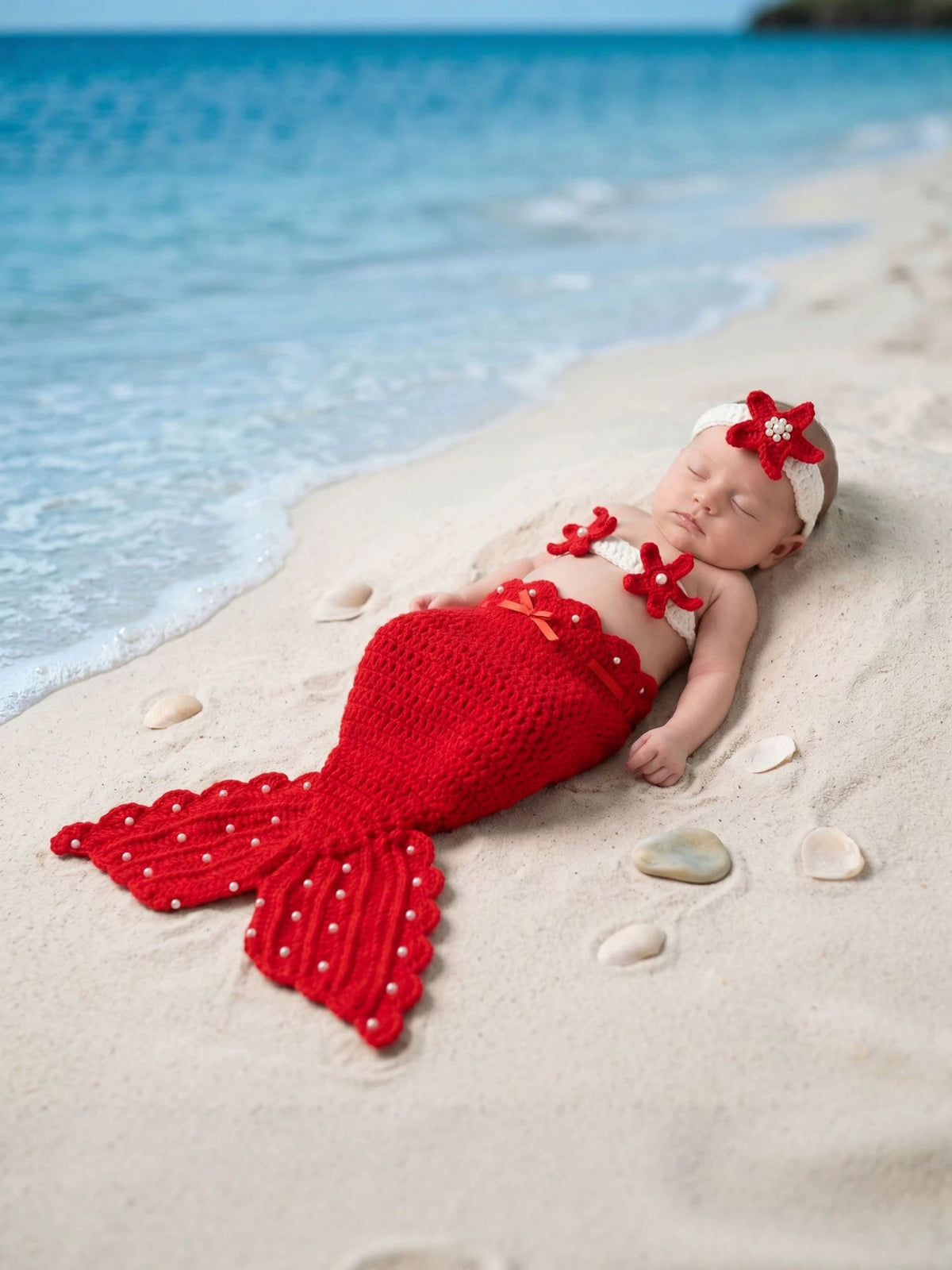 Handmade Knitted Baby Photography Outfit