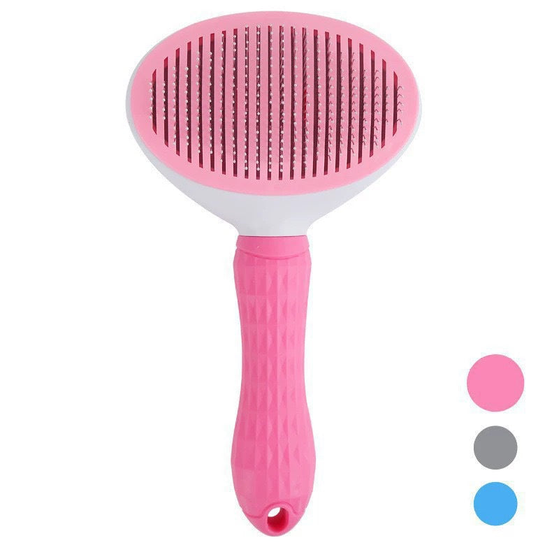 Self Cleaning Pet Comb for Long Haired Cats and Dogs
