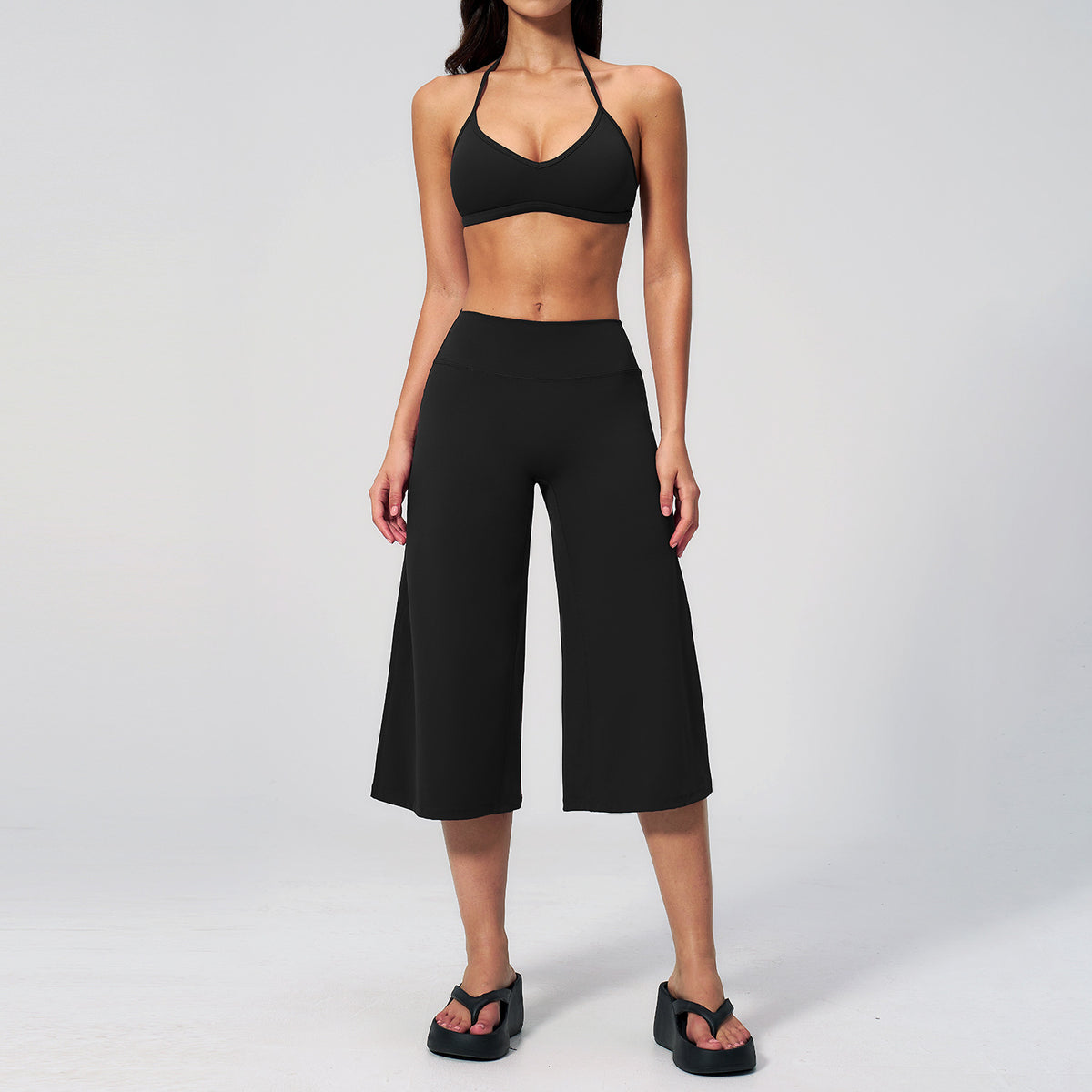 Womens Yoga Set Shockproof Bra High Waist Shorts Two Piece Workout Outfit