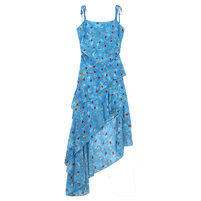 Bohemian Floral Spaghetti Strap Dress