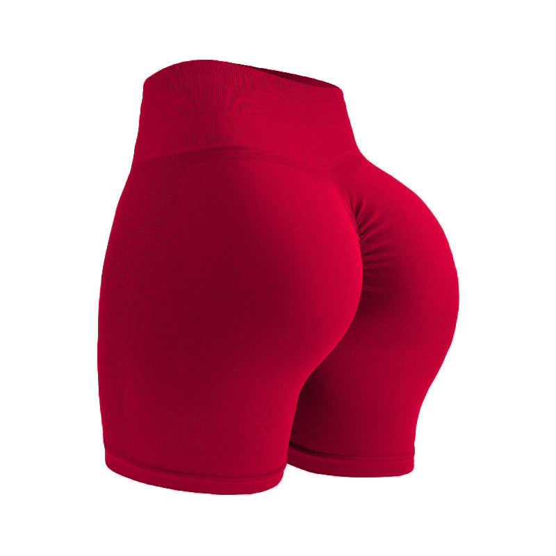Seamless Knitted High-Waist Fitness Shorts