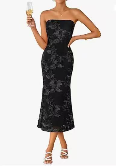 Embroidered Off-Shoulder Bodycon Dress