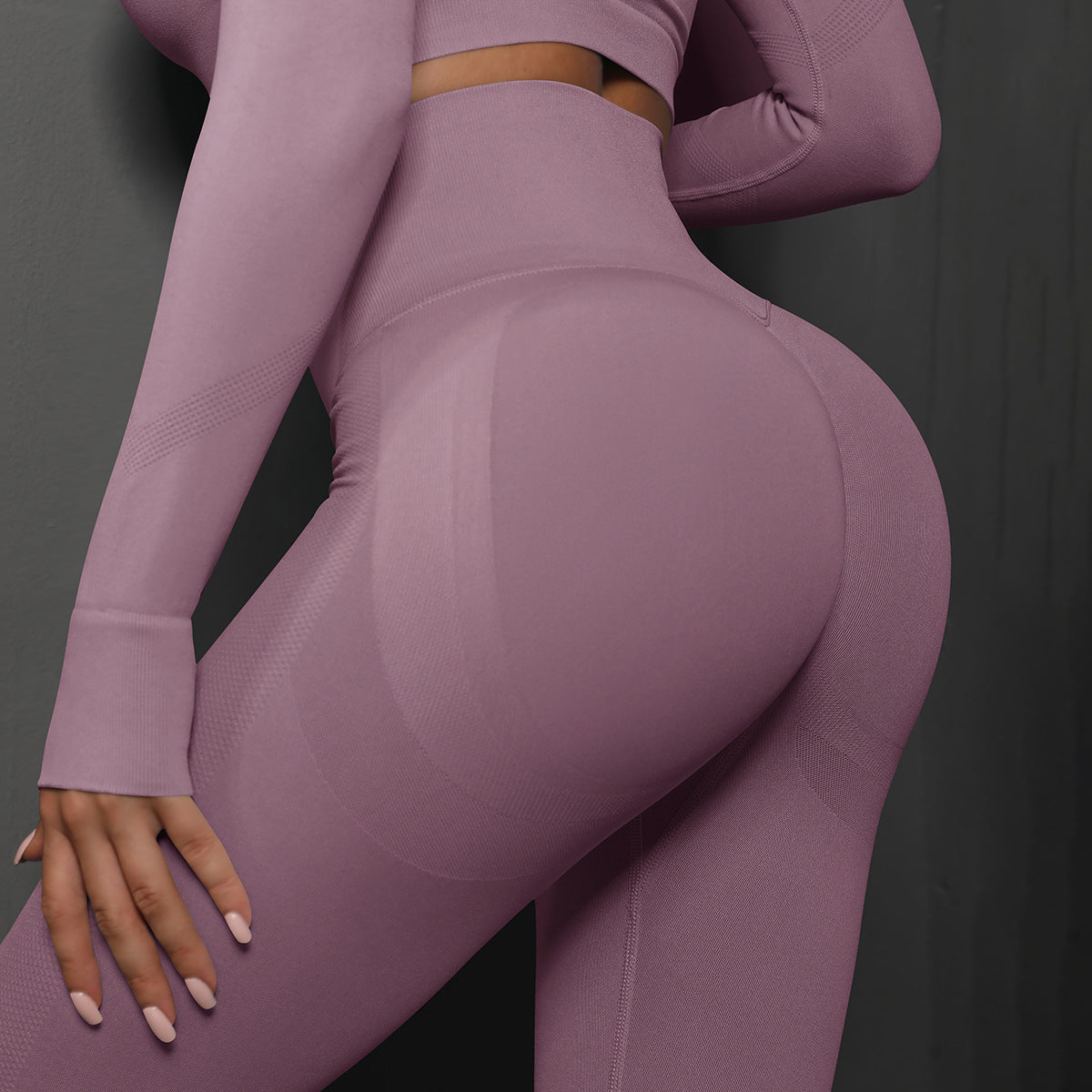 Knitted Seamless Peach Hip Skinny Yoga Pants